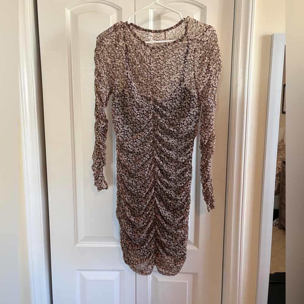 Abercrombie Floral Ruched Mini Dress